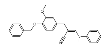 Anilinomethylidene-4-benzyloxy-3-methoxydihydrocinnamicnitrile结构式