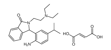 3-(2-amino-5-propan-2-ylphenyl)-2-[2-(diethylamino)ethyl]-3H-isoindol-1-one,(E)-but-2-enedioic acid Structure