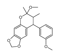 6-methoxy-8-(3-methoxyphenyl)-6,7-dimethyl-7,8-dihydro-[1,3]dioxolo[4,5-g]chromene Structure