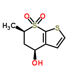 (4S,6R)-6-Methyl-5,6-dihydro-4H-thieno[2,3-b]thiopyran-4-ol 7,7-dioxide结构式