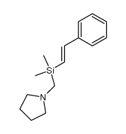 β-styryl-N-pyrrolidinylmethyldimethylsilane结构式