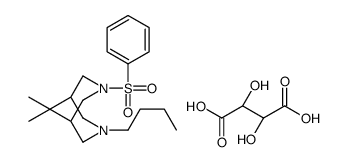 3-(benzenesulfonyl)-7-butyl-9,9-dimethyl-3,7-diazabicyclo[3.3.1]nonane,(2R,3R)-2,3-dihydroxybutanedioic acid结构式