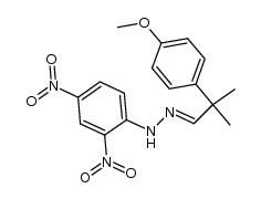 α-(p-methoxyphenyl)-α-methylpropionaldehyde 2,4-dinitrophenylhydrazone结构式