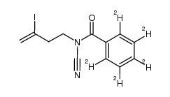 N-cyano-N-(3-iodobut-3-en-1-yl)benzamide-d5结构式