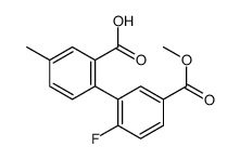 2-(2-fluoro-5-methoxycarbonylphenyl)-5-methylbenzoic acid结构式