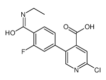 2-chloro-5-[4-(ethylcarbamoyl)-3-fluorophenyl]pyridine-4-carboxylic acid结构式