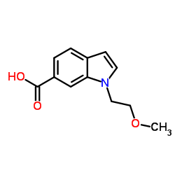 1-(2-methoxyethyl)indole-6-carboxylic acid结构式