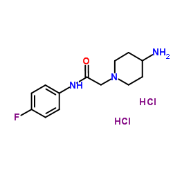 2-(4-Amino-1-piperidinyl)-N-(4-fluorophenyl)acetamide dihydrochloride Structure