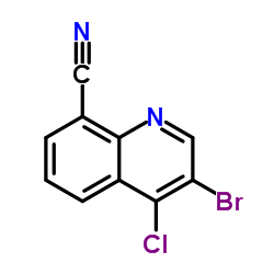 3-bromo-4-chloroquinoline-8-carbonitrile Structure