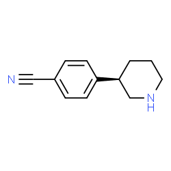 4-((3R)-3-piperidyl)benzenecarbonitrile结构式