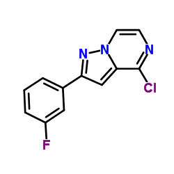 4-Chloro-2-(3-fluorophenyl)pyrazolo[1,5-a]pyrazine结构式