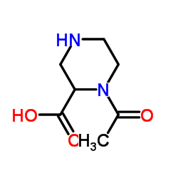 1-Acetyl-2-piperazinecarboxylic acid结构式