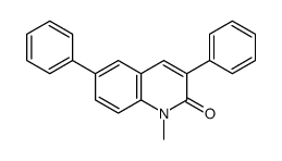 1-methyl-3,6-diphenylquinolin-2-one Structure