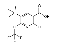 2-chloro-6-(trifluoromethoxy)-5-(trimethylsilyl)pyridine-3-carboxylic acid Structure