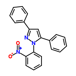 1-(2-Nitrophenyl)-3,5-diphenyl-1H-pyrazole结构式