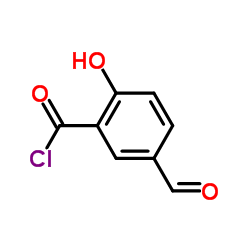 Benzoylchloride,5-formyl-2-hydroxy- structure