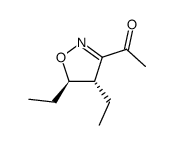 Ethanone, 1-(4,5-diethyl-4,5-dihydro-3-isoxazolyl)-, trans- (9CI) structure