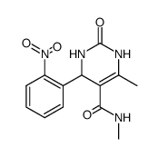 6-Methyl-4-(2-nitro-phenyl)-2-oxo-1,2,3,4-tetrahydro-pyrimidine-5-carboxylic acid methylamide结构式