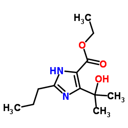 4-(2-羟基-2-丙基)-2-丙基-1H-咪唑-5-甲酸乙酯结构式