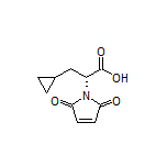 (R)-3-Cyclopropyl-2-(2,5-dioxo-2,5-dihydro-1-pyrrolyl)propanoic Acid Structure