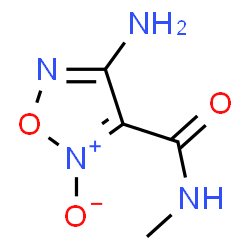 1,2,5-Oxadiazole-3-carboxamide,4-amino-N-methyl-,2-oxide(9CI)结构式