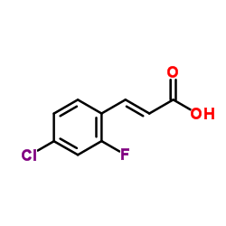 (2E)-3-(4-Chloro-2-fluorophenyl)acrylic acid Structure