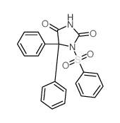 2,4-Imidazolidinedione,5,5-diphenyl-1-(phenylsulfonyl)-结构式