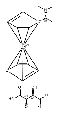 (R)-(-)-N,N-Dimethyl-1-ferrocenylethylamine (L)-tartrate Structure