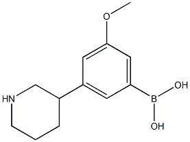 3-(Piperidin-3-yl)-5-methoxyphenylboronic acid structure