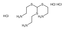 2-[bis(2-azaniumylethylsulfanyl)methylsulfanyl]ethylazanium,trichloride结构式