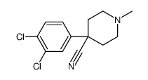 4-(3,4-二氯苯基)-1-甲基哌啶-4-甲腈结构式