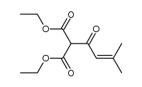 diethyl 2-(3'-methyl-1'-oxobut-2'-enyl)malonate结构式