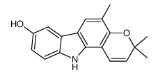 3,11-Dihydro-3,3,5-trimethylpyrano[3,2-a]carbazol-8-ol结构式