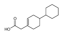 2-(4-cyclohexylcyclohexen-1-yl)acetic acid Structure