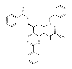 苄基2-乙酰氨基-2,4-二脱氧-4-氟-α-D-吡喃葡萄糖结构式