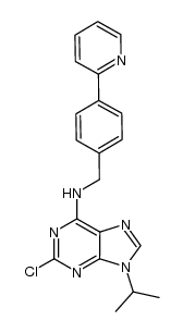 2-chloro-9-isopropyl-N-[[4-(2-pyridyl)phenyl]methyl]purin-6-amine Structure