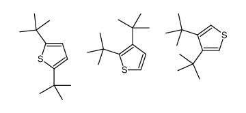 2,3-ditert-butylthiophene,2,5-ditert-butylthiophene,3,4-ditert-butylthiophene Structure