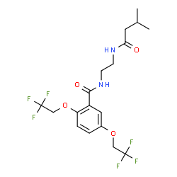 N-(2-[(3-METHYLBUTANOYL)AMINO]ETHYL)-2,5-BIS(2,2,2-TRIFLUOROETHOXY)BENZENECARBOXAMIDE picture