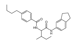 Benzamide, 4-butyl-N-[1-[[(2,3-dihydro-1H-inden-5-yl)amino]carbonyl]-2-methylbutyl]- (9CI) structure