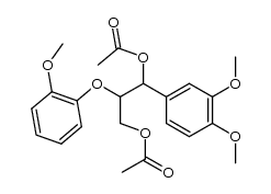 1-(3,4-dimethoxyphenyl)-2-(2-methoxyphenoxy)propane-1,3-diol diacetate Structure