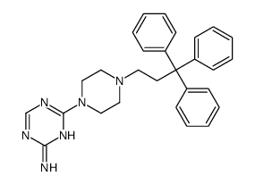 4-[4-(3,3,3-triphenylpropyl)piperazin-1-yl]-1,3,5-triazin-2-amine Structure