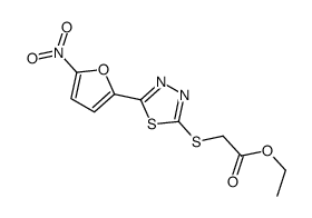 ethyl 2-[[5-(5-nitrofuran-2-yl)-1,3,4-thiadiazol-2-yl]sulfanyl]acetate Structure