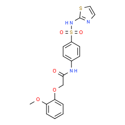 2-(2-methoxyphenoxy)-N-{4-[(1,3-thiazol-2-ylamino)sulfonyl]phenyl}acetamide结构式