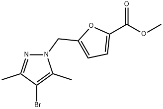 methyl 5-[(4-bromo-3,5-dimethyl-1H-pyrazol-1-yl)methyl]-2-furoate Structure