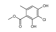 methyl 3-chloro-4-hydroxy-6-methylsalicylate结构式