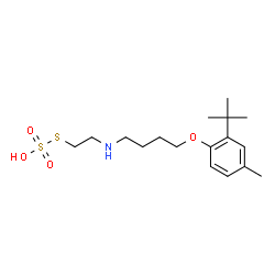 2-[[4-[2-(1,1-Dimethylethyl)-4-methylphenoxy]butyl]amino]ethanethiol sulfate结构式