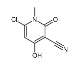 6-chloro-4-hydroxy-1-methyl-2-oxopyridine-3-carbonitrile结构式