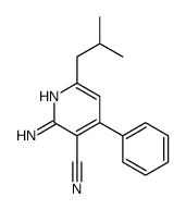 2-amino-6-(2-methylpropyl)-4-phenylpyridine-3-carbonitrile结构式