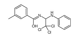 N-(1-anilino-2,2,2-trichloroethyl)-3-methylbenzamide Structure