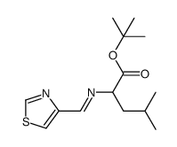 2-[N-(1,3-thiazol-4-ylmethylene)amino]-4-methyl pentanoic acid tert-butyl ester结构式